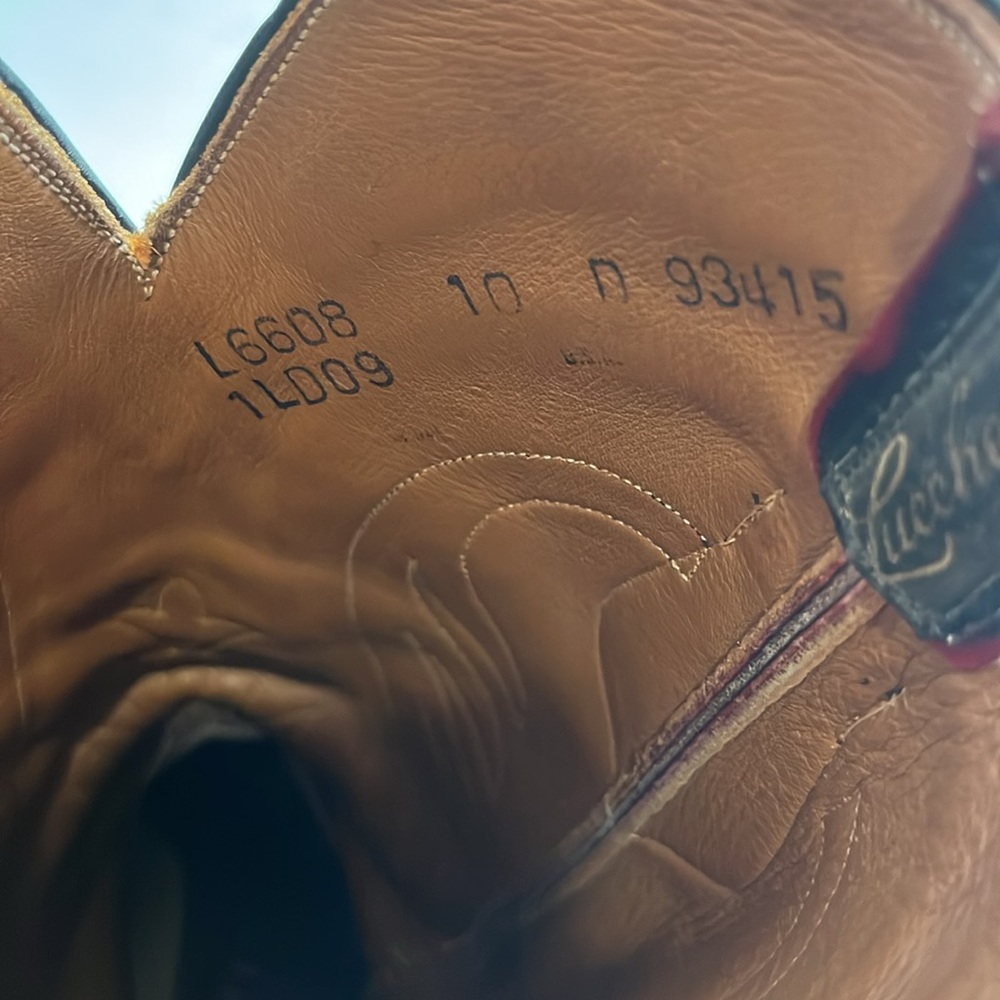 Lucchese Black Cherry Cowboy Boots - Picture 10 of 12